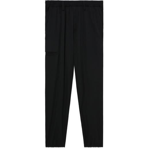 Yohji Yamamoto pantaloni con applicazione - nero