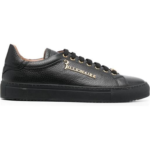 Billionaire sneakers con placca logo - nero