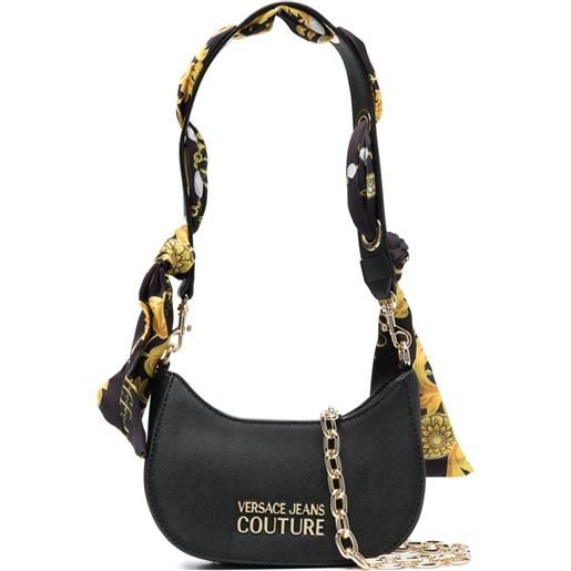Versace Jeans Couture borsa a spalla thelma con placca logo - nero
