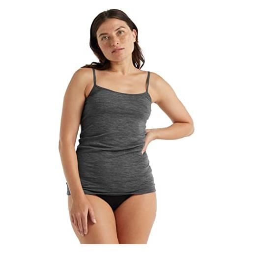 Icebreaker siren cami canotta sportiva da donna - intimo termico in lana merino per escursioni, sport invernali, corsa, fitness - crystal, s