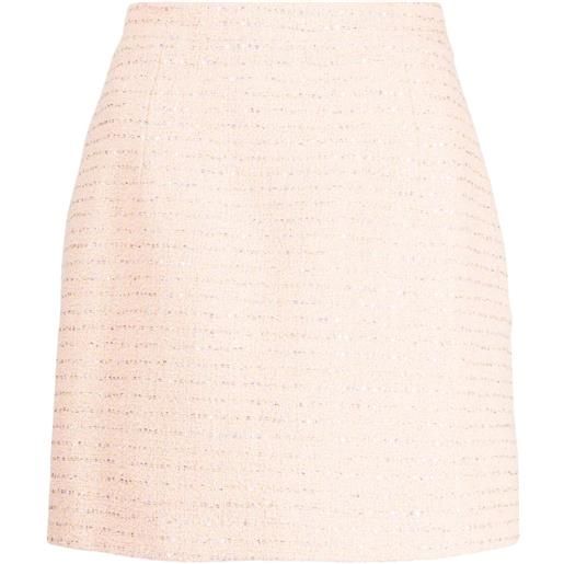 Alessandra Rich minigonna con paillettes - rosa