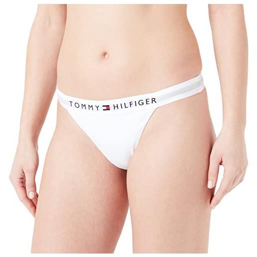 Tommy Hilfiger slip bikini donna cheeky bikini sportivo, bianco (th optic white), m