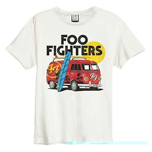 Amplified foo fighters Amplified collection - camper van uomo t-shirt panna xxl 100% cotone regular