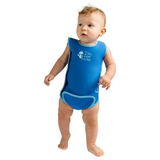 Cressi baby warmer mutino/body in neoprene ultra stretch per neonati/bambini, 12/18 mesi, blu