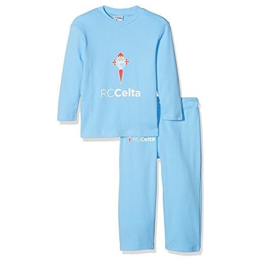 R.C. Celta de Vigo pijcel pigiama lunghe, bambini, pijcel, multicolore (blu celeste/bianco), 08