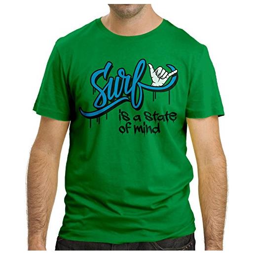 Cressi surf is a state of mind t-shirt, uomo, verde, xxl