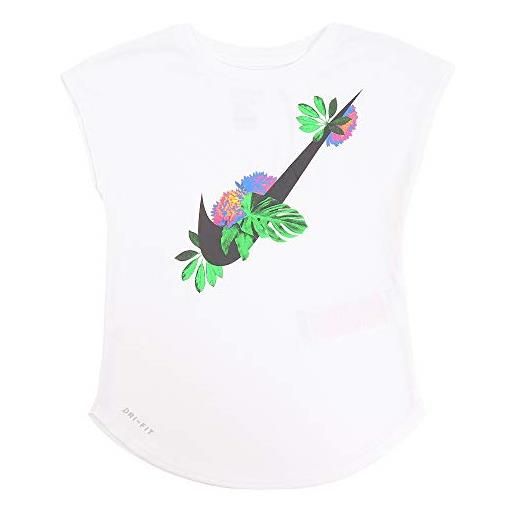 Nike botanical swoosh modern, t-shirt bambini, bianco, 116