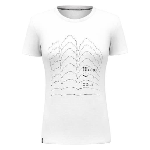 SALEWA pure skyline dry w t-shirt. Maglietta, melange elettrico, 44 donna