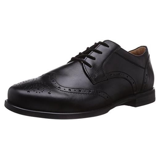 Ganter - greg, weite g, scarpe stringate da uomo, multicolore (schwarz 0100), 44.5