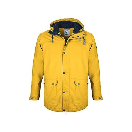 MADSea giacca impermeabile da uomo friesennerz con fodera interna in pile, giallo. , xxl