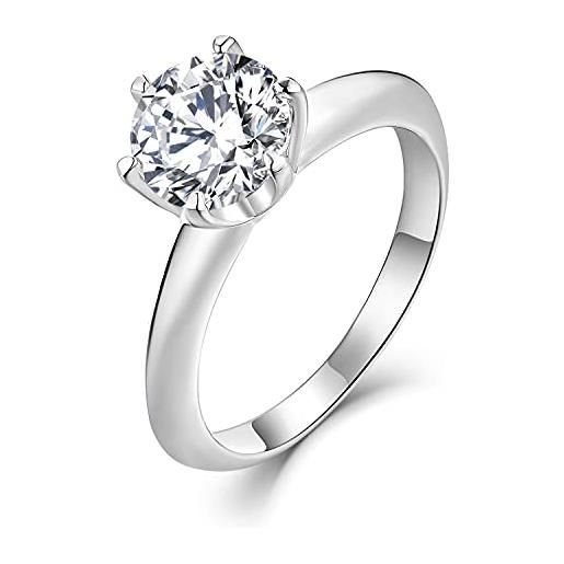 starchenie starnny anello di fidanzamento solitaire infinito donna fede argento 925 zirconia cubica 3a anello oro bianco regalo per lei, 17