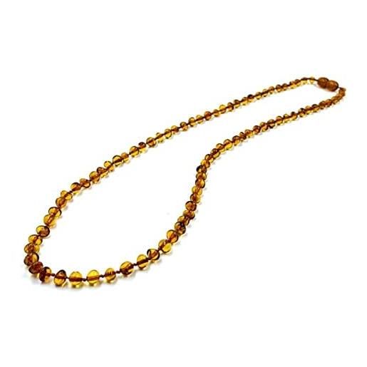 Amber Jewelry Shop collana adulta in ambra naturale - collana in ambra barocca cognac | collana autentica ambra certificata, ambra, ambra