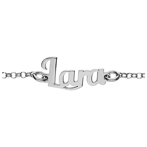 Magic In The Moonlight bracciale nome donna in argento 925% | braccialetto con nome personalizzato | fatto a mano, anallergico, made in italy | lara
