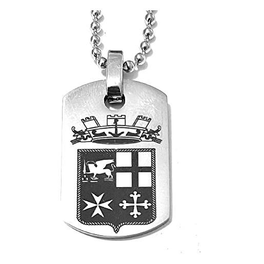 amorili collana marina militare simbolo uomo in acciaio