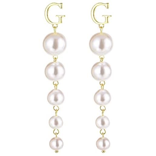 Kiszu orecchini pendenti in argento sterling con perle barocche, regolabili, con cristalli scintillanti, pendenti, gioielli per donne e ragazze, perla, perla