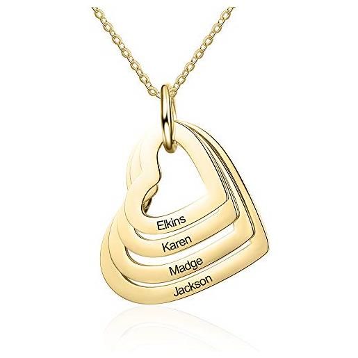 Girocollo donna in argento 925 con cuori DB120-CL3-329