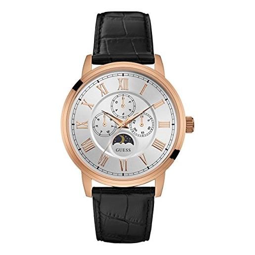 Guess orologio analogico classico quarzo uomo con cinturino in pelle w0870g2