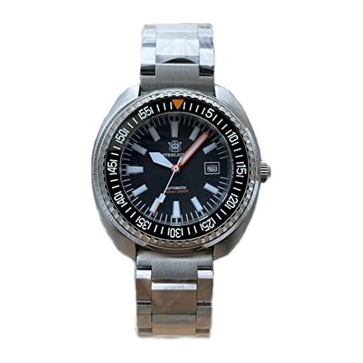 LOve Peace steeldive sd1983 orologi da polso da uomo automatici di lusso nh35 orologio da sub meccanico in acciaio inossidabile (black)