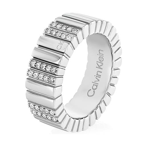 Calvin Klein anello da donna collezione minimalistic metals con cristalli - 35000440d