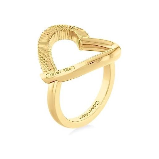Calvin Klein anello da donna collezione minimalistic hearts oro giallo - 35000438c