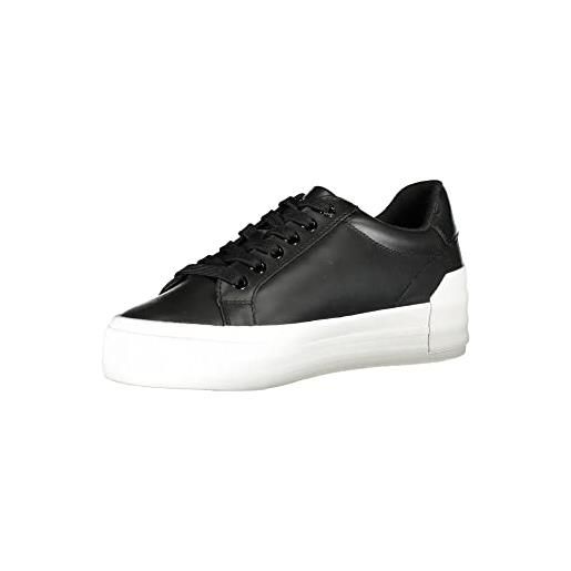Calvin Klein Jeans sneakers vulcanizzate donna flatform bold scarpe, nero (black), 38 eu