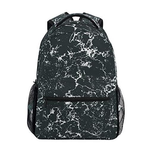 Sawhonn marmo bianco nero zainetti zaino per bambini ragazze ragazzi borsa zaini da viaggio grande per laptop