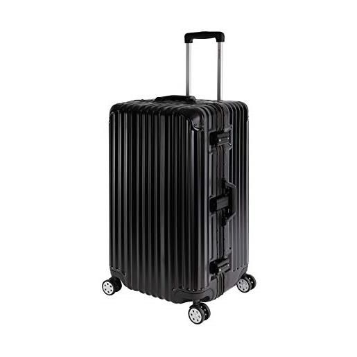Travelhouse london, valigetta rigida in alluminio, con telaio in alluminio, diverse misure e colori, t1169, nero , großer koffer xl, valigia