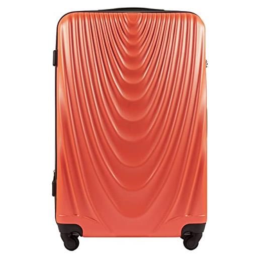 W WINGS wings - borsa da viaggio leggera con ruote e manico telescopico, f. Orange, l, valigetta, f. Orange, l, valigetta