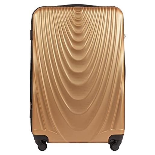 W WINGS wings - borsa da viaggio leggera con ruote e manico telescopico, oro, l, valigetta, gold, l, valigetta