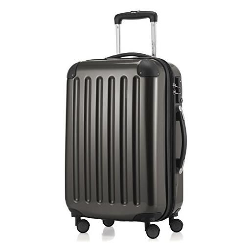 Hauptstadtkoffer - alex - bagaglio a mano con scomparto per laptop, valigia rigida, trolley espandibile, 4 doppie ruote, tsa, 55 cm, 42 litri, graphite