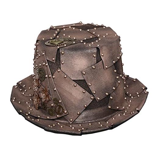 BLESSUME steampunk - cappello a cilindro con occhiali per carnevale, halloween, feste a tema, bronzo 3. , l