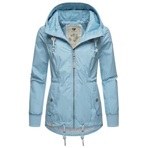 Ragwear giacca da donna leggera da mezza stagione impermeabile (colonna d'acqua: 4.000 mm) con cappuccio danka xs-6xl, light blue23, m