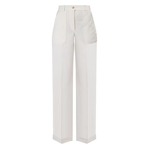 Pinko wide white trousers - bianco, 42