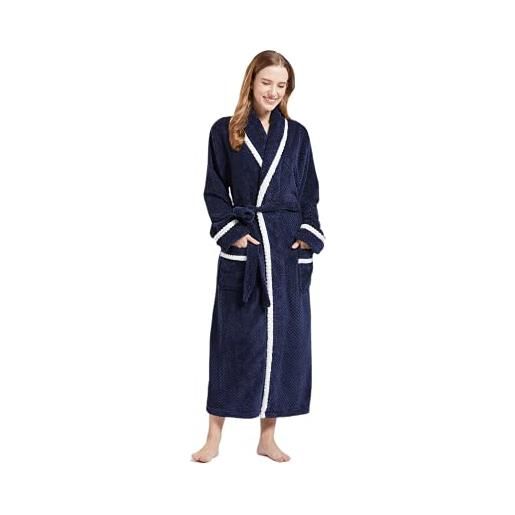 Taigood kimono pigiama confortevole accappatoio uomo donna flanella vestaglia e camicia da notte
