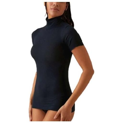 JADEA maglia dolcevita mezza manica donna 4065 in modal e cashmere 4065 (it, testo, l, regular, regular, standard, navy)