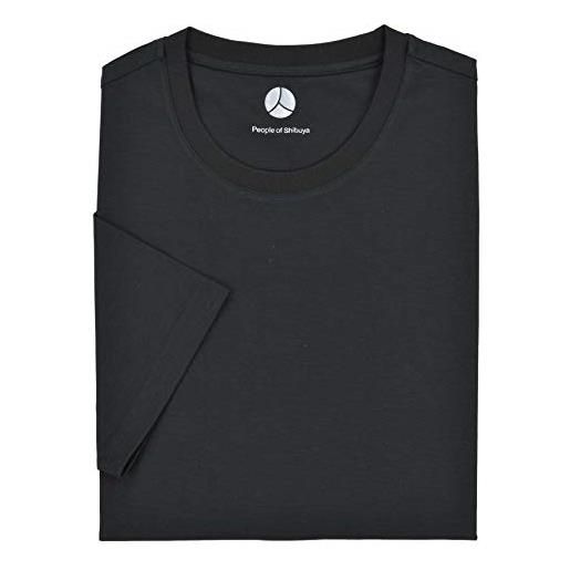PEOPLE OF SHIBUYA - uomo maglia t-shirt jersey nero shiko pm444 999 - taglia s