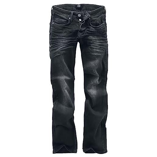 Black Premium by EMP uomo jeans neri con taglio a stivale w40l34