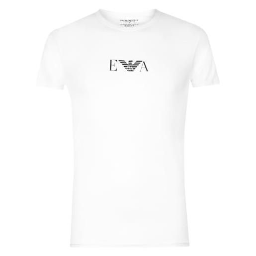 Emporio Armani essential monogram 2-pack t-shirt with crew neck, maglietta uomo, marine/marine, s