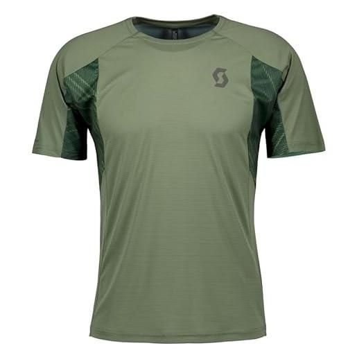 Scott maglietta ms trail run ss t-shirt, verde, l uomo