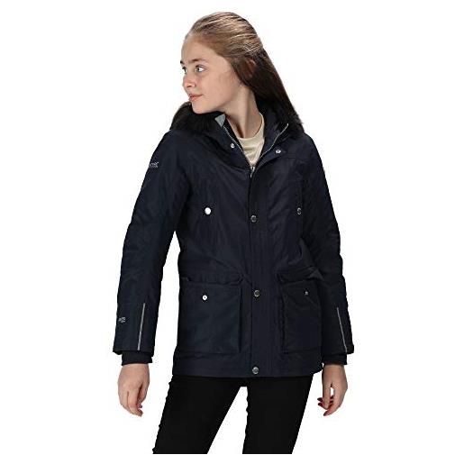 Regatta proktor - parka impermeabile da bambino, unisex - bambini, giacca impermeabile isolante, rkp200 540c09, marina militare, m (9-10)