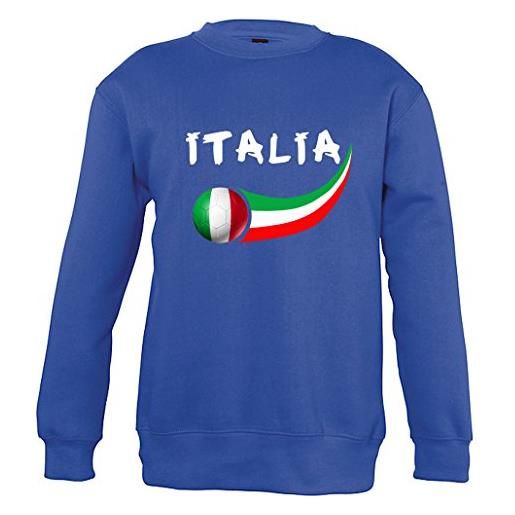 Supportershop felpa bambino royal italia calcio, sweat enfant royal italie, blu, fr: 12 anni (taglia del produttore: 12 anni)