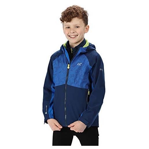 Regatta ' hydrate iv' reflective waterproof 3-in-1 jacket, giacca 3 in 1 bambino, fiery coral/petrol blue, xxl