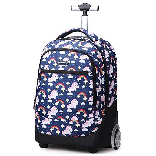 OldPAPA zaino trolley sacchetto della scuola per i bambini sacchetto di scuola di rotolamento per ragazzi e ragazze borsa portatile viaggio business bagagli, a