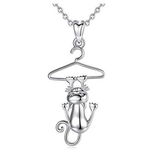 CELESTIA personalizzato collana gatto argento 925 gioielleria regali per ragazze donne