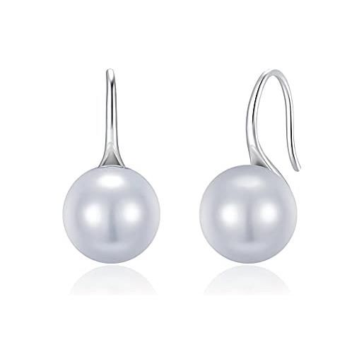 PHENIOTACE orecchini di perle classiche da donna argento 925 orecchini a goccia pendenti corti -502228