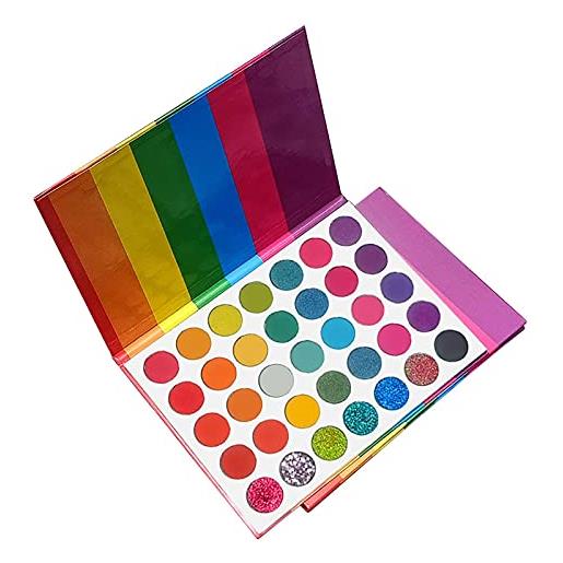 Keptfeet palette di ombretti colorati, palette di ombretti rainbow colour fusion - palette per il trucco opaca e luccicante altamente pigmentata, ombretto waterproof sfumabile