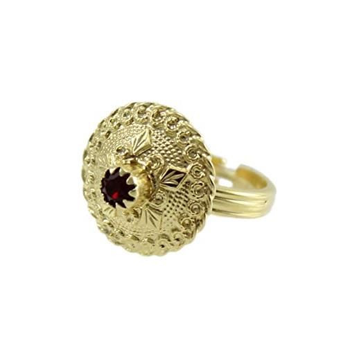 Filu & Trama anello sardo in argento dorato con bottone campidanese gioiello sardegna (20)