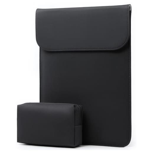 HYZUO 13,3-14 pollici custodia borsa pc portatile sleeve compatibile con 2021 2022 mac. Book pro 14 m1 pro max a2442, mac. Book air 13 2010-2017, 13,5 surface laptop, con borsa accessori, nero