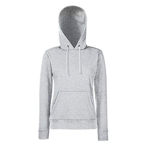 Fruit of the Loom classic hooded sweat lady-fit - farbe: heather grey - größe: m