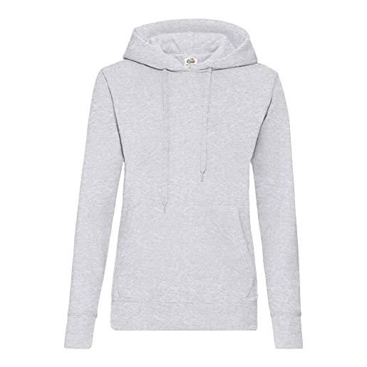 Fruit of the Loom lady-fit hooded sweat maglia di tuta, nero, s donna
